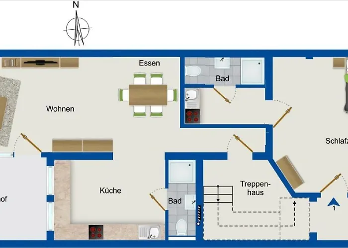 Downtown First Floor 6 Guests On Request Wilhelmstr 5 Min To Chio Apartamento